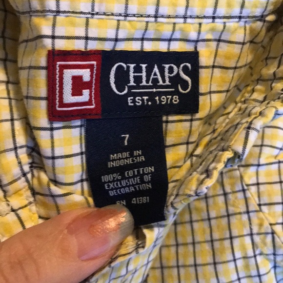 3/$15 Boys Chaps long sleeve button down shirts - Picture 5 of 8